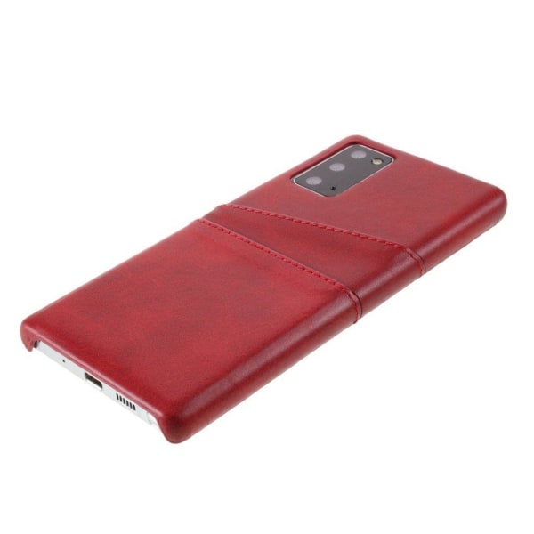 Dual Card Etui Samsung Galaxy Note 20 - Rød Red