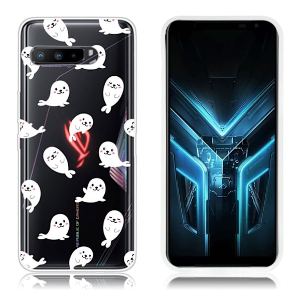 Deco Asus ROG Phone 3 Etui - Cute Face Transparent