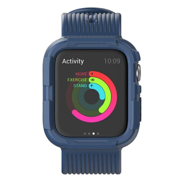 Apple Watch Series 5 40mm armor Stribe stil silikone Urrem - Blå Blue