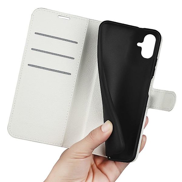 Classic Samsung Galaxy A04e Flip Fodral - Vit Vit