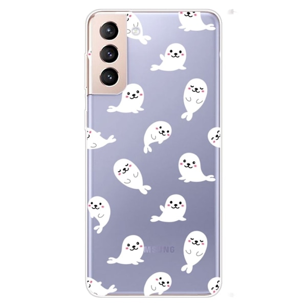 Deco Samsung Galaxy S22 Suojakotelo - Dolphins White