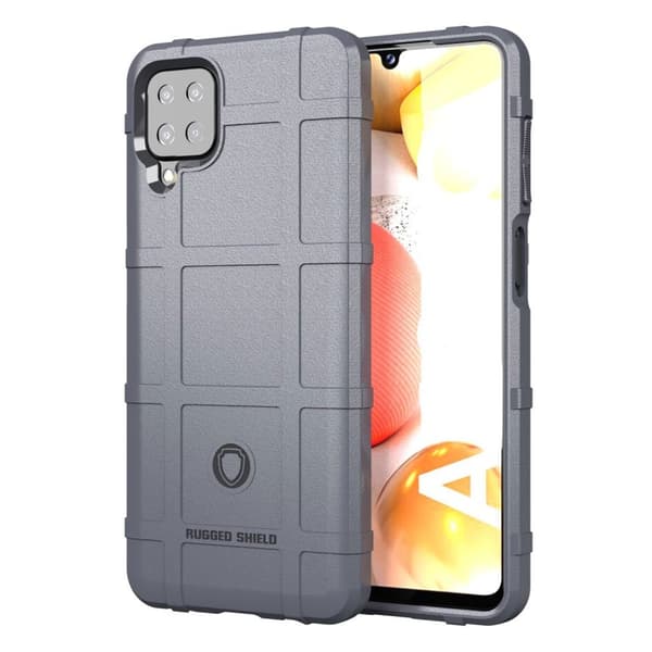 Rugged Shield Samsung Galaxy A12 5G skal - Silver/Grå Silvergrå