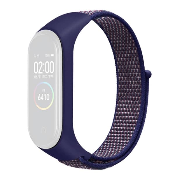 Xiaomi Mi Band 7 / 6 / 5 nylon urrem - Mørkeblå Blue