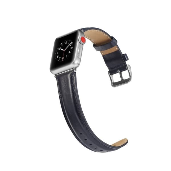 Apple Watch Series 4 40mm erstatnings urrem i kolæder - Blå Blue