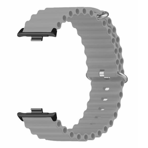 Xiaomi Redmi Watch 4 silikoni rannekellon rannehihna, jossa seosliitin - Harmaa Silver grey