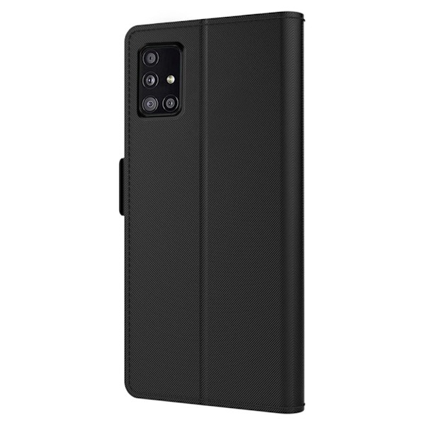 Phone Etui med Make-up Mirror og Slick Design til Samsung Galaxy A51 5G - Sort Black