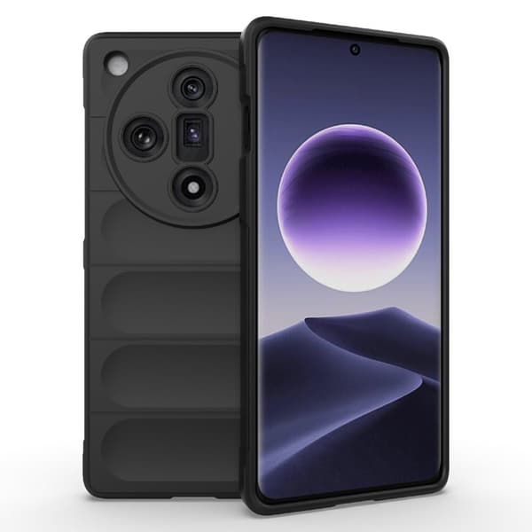 Mjukt greppformat Oppo Find X7 skal - Svart Svart