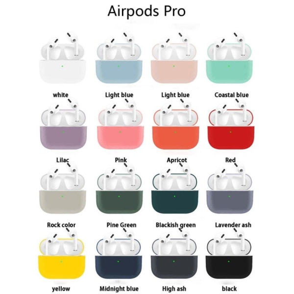 AirPods Pro ultra-slim silicone case - Black Svart