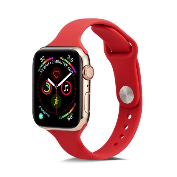 Apple Watch Series 5 40mm simpel silikone Urrem - Vandmelon Rød Red