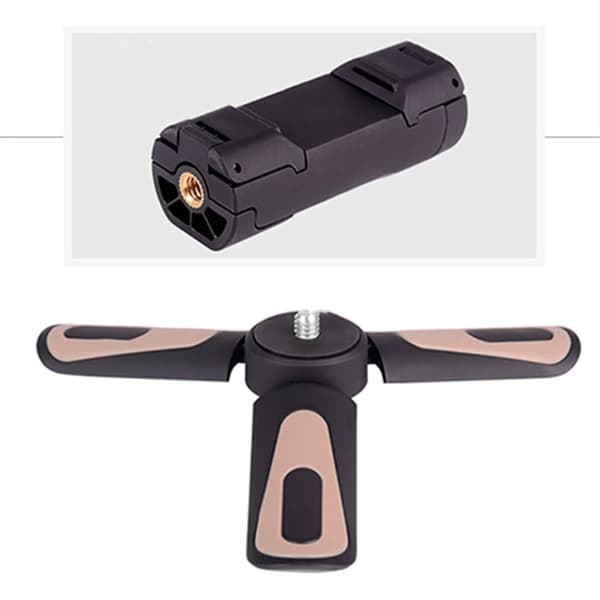 Universal mini sammenleggbar telefonholder skrivebordsstativ - Khaki Brown