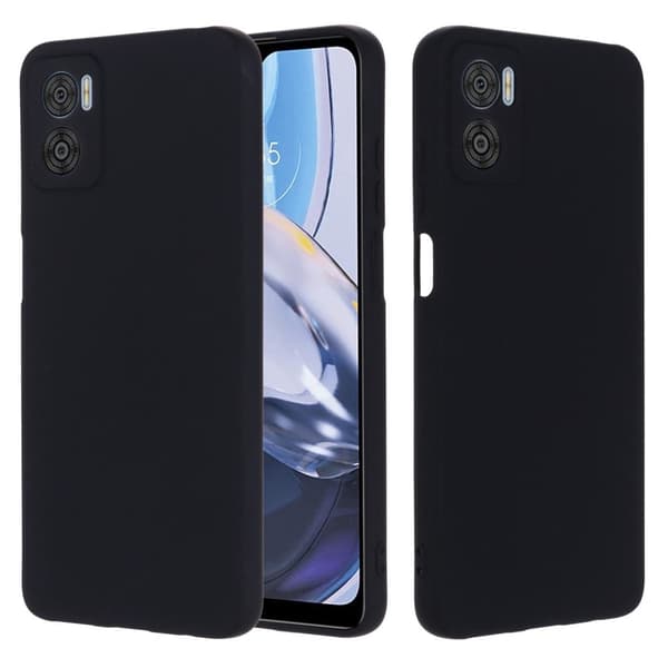 Matte Liquid silikone cover til Motorola Moto E22i / Motorola Moto E22 - Sort Black