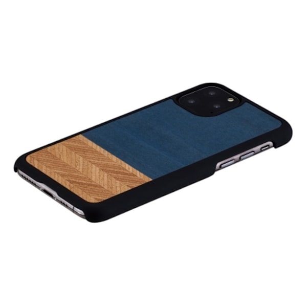 Man&Wood premium-kotelo iPhone 11:lle - Farkku Blue
