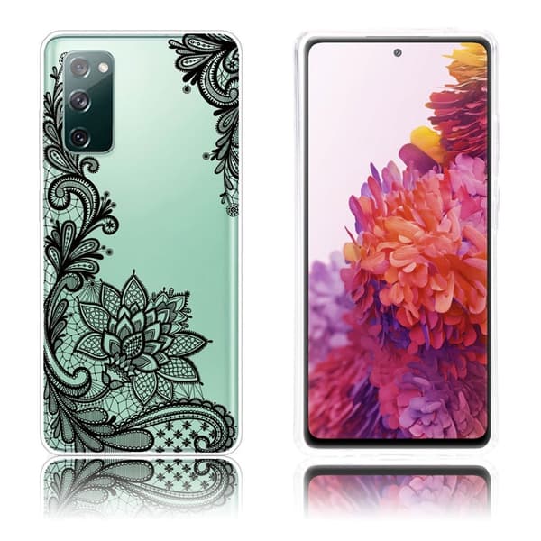 Deco Samsung Galaxy S20 FE 5G / Samsung Galaxy S20 FE kotelot - Pitsi Kukka Black