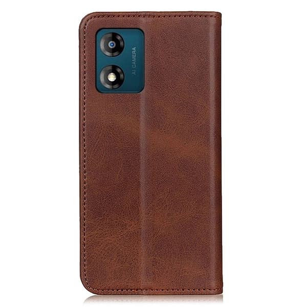 Äkta läder Motorola Moto E13 fodral - Brun Brun