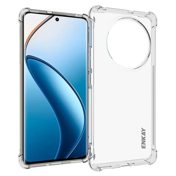 ENKAY klart fallsikkert etui for Realme 12 Pro Transparent