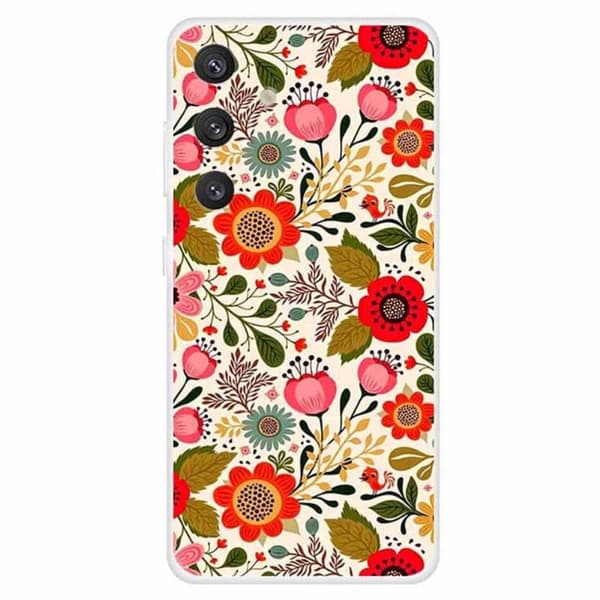 Imagine Samsung Galaxy S24 Plus cover - Farverige Blomster Multicolor