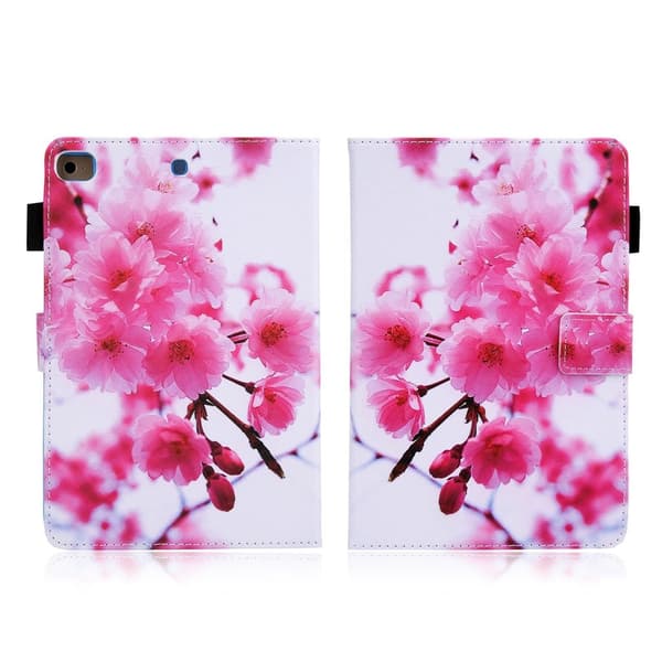 Cool Mønstret Lær Flippetui til iPad Mini (2019) - Plum Blossom Pink