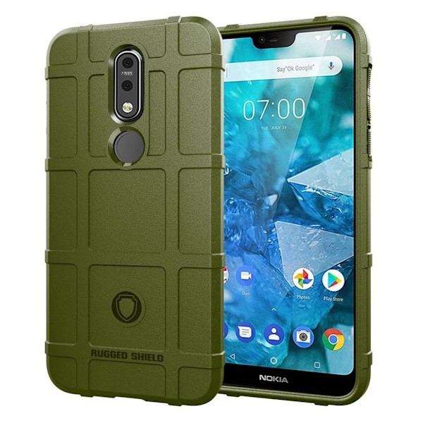 Rugged Shield Nokia 7.1 skal - Grön Grön