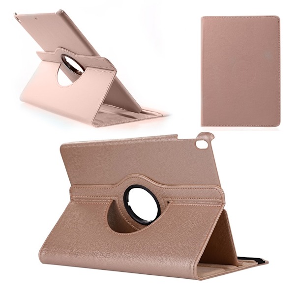iPad Pro 10.5 Læder etui med roterende stand - Guld Gold