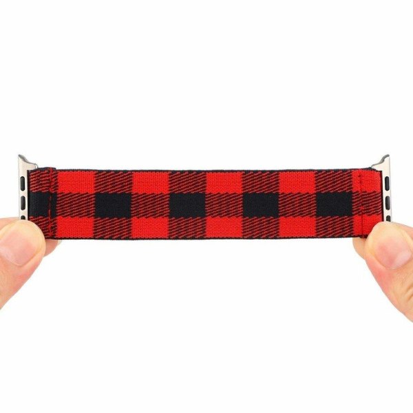 Apple Watch Series 6 / 5 40mm elastic watch band - Red Checkered Pattern Red