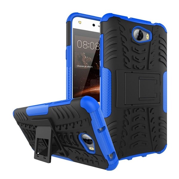 Huawei Y5 II Hybird skal med kickstand funktion - Blå Blå