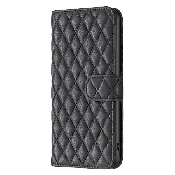 Rombuskuvioinen matta läppäkotelo Samsung Galaxy A54 - Musta Black