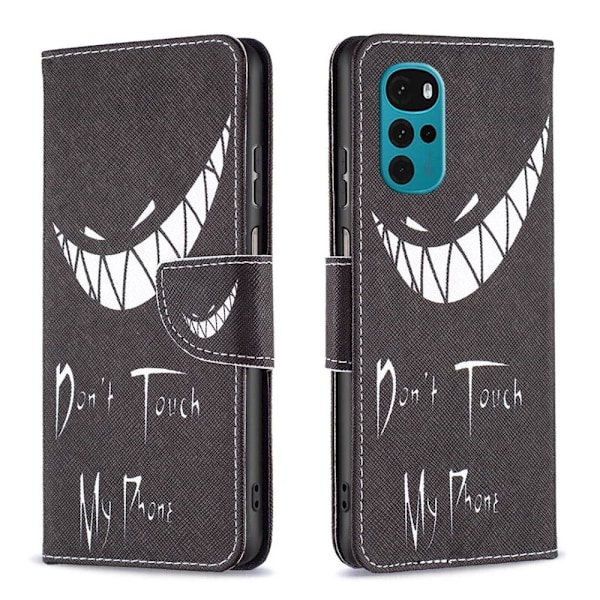 Wonderland Motorola Moto G22 flip etui - Rør Ikke Ved Min Telefon Black