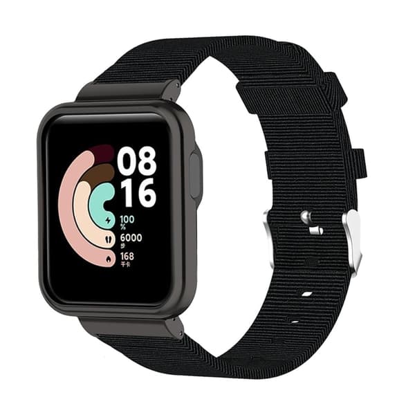Xiaomi Mi Watch Lite / Redmi Watch urrem i nylonlærred - Sort Black