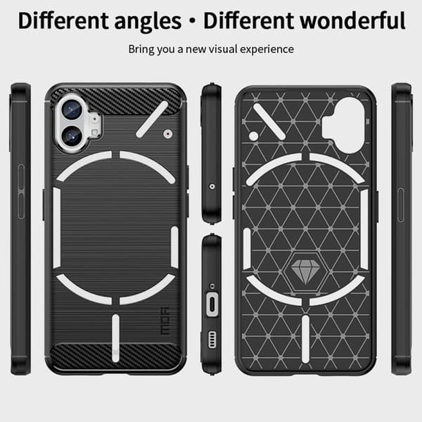 Carbon Flex Etui Nothing Phone (1) - Svart Black