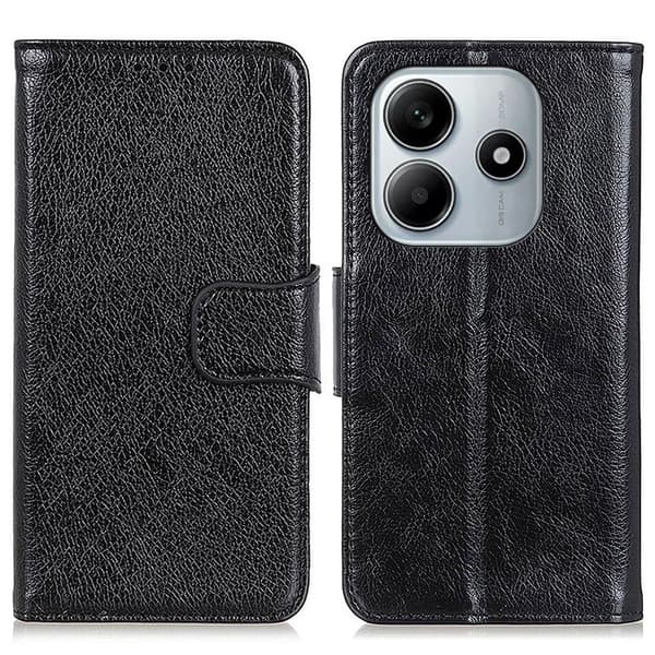 Neptune Xiaomi Redmi Note 14 5G flip-etui i lær - Svart Black