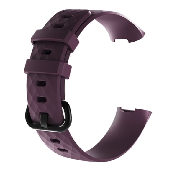 Fitbit Charge 3 erstatnings urrem i silikone - str. L, Lilla Purple