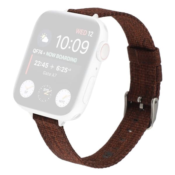 Apple Watch Series 6 / 5 44mm nylon urrem - Kaffe Brown