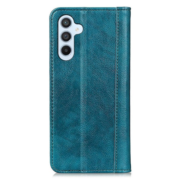 Äkta läder Samsung Galaxy A54 fodral med magnetisk stängning Grön