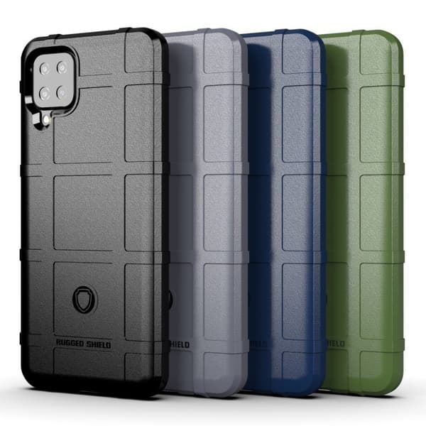 Rugged Shield Samsung Galaxy A12 5G kotelot - Musta Black