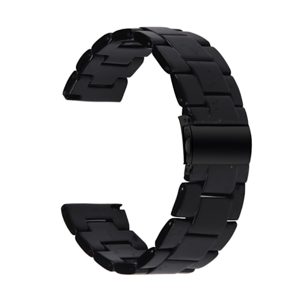 20 mm Huawei Watch GT 2 42 mm / Watch 2 resin-urrem med spænde i rustfrit stål - Sort Black