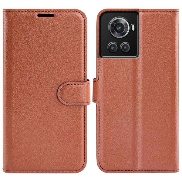 Classic OnePlus 10R / OnePlus Ace flip kuoret - Ruskea Brown