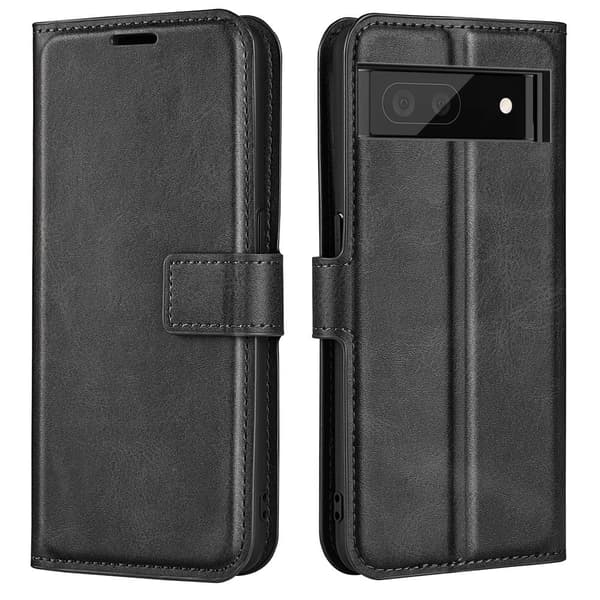 Skinn-etui i lommebok-stil for Google Pixel 7 Pro - Svart Black
