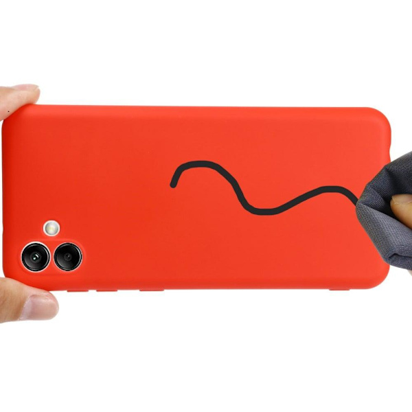 Matta nestesilikoninen kuori Samsung Galaxy A04e - Punainen Red