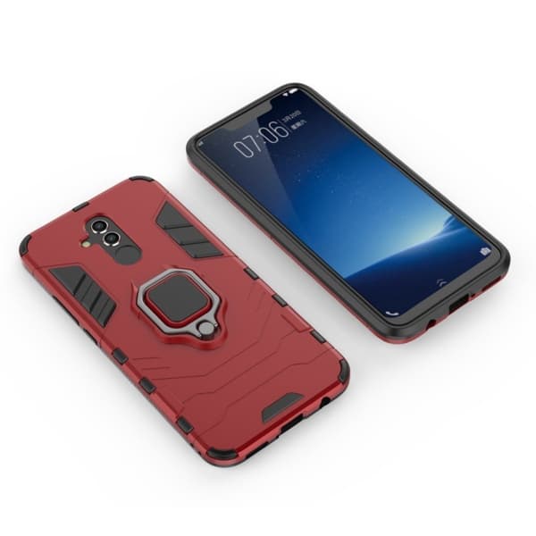 Huawei Mate 20 Lite skyddsfodral av plast och TPU - Röd Röd