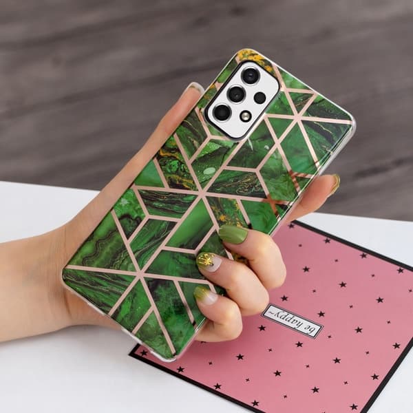 Marmormotiv Samsung Galaxy A53 5G skal - Romb / Grön Grön
