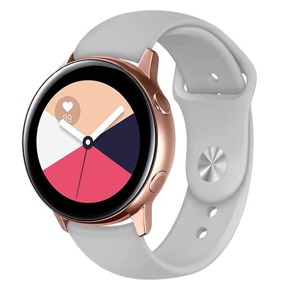 silikone rem til Samsung and Garmin rem - grå Silver grey