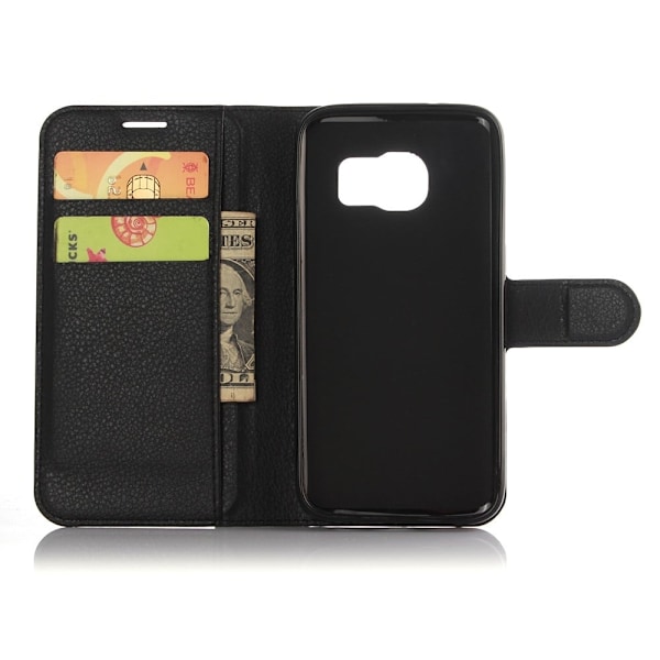 Klassisk Samsung Galaxy S7 Flip Etui - Sort Black