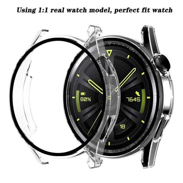 Huawei Watch GT 3 (46mm) galvanointikehys karkaistulla lasilla - Läpinäkyvä Transparent