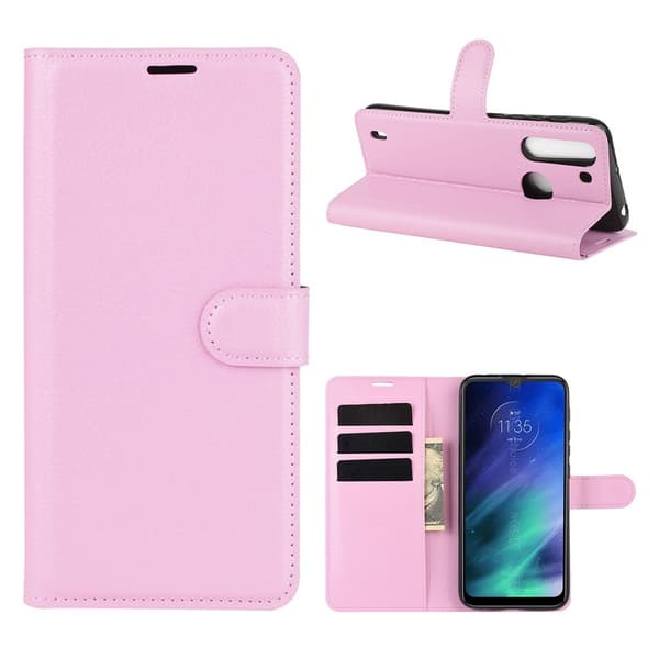 Classic Motorola One Fusion Flippetui - Rosa Pink