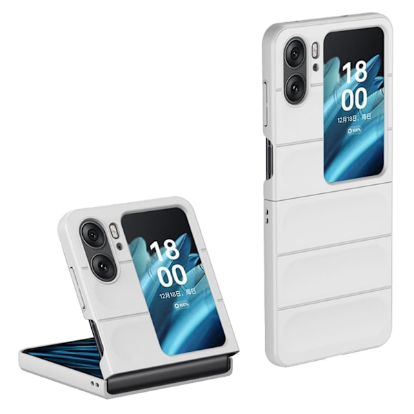 Blødt grebsformet cover til Oppo Find N2 Flip - Hvid White