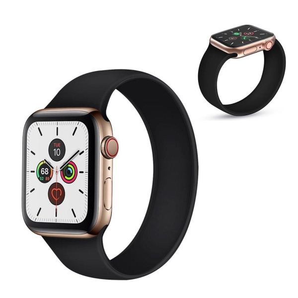 Elegant silikoneurrem til Apple Watch Series 5 / 4 44mm - Sort Størrelse: M Black