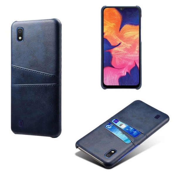 Dual Card Samsung Galaxy A10 cover - Mørkeblå Blue