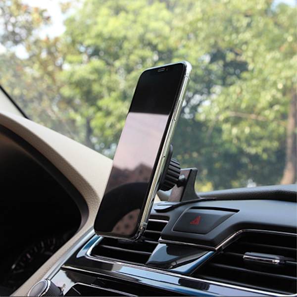 Universellt roterbart magnetiskt telefonfäste med rund bågformad bas - Blå Blå