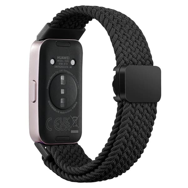 Huawei Band 8 / 9 Watchstrap Magnetisk Buckle Nylon Braided Smartwatch Strap - Sort Black