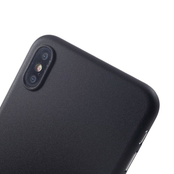 iPhone Xs Max ohut kova muovinen matta pintainen takasuoja kuori Black